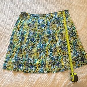 Talbots Multicolor Floral A-Line Skirt